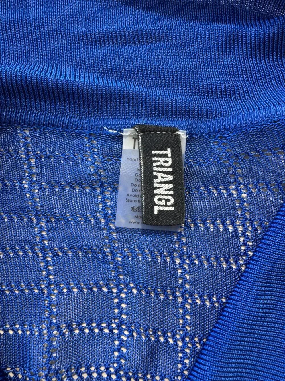 Triangl Royal Blue Sheer Shirt and Swimsuit Bundle Size S/M